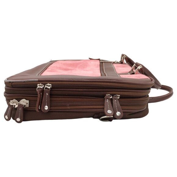 Mobile Edge 16" Scanfast Laptop Messenger Bag Pink Suede Checkpoint Friendly TSA - Picture 14 of 16